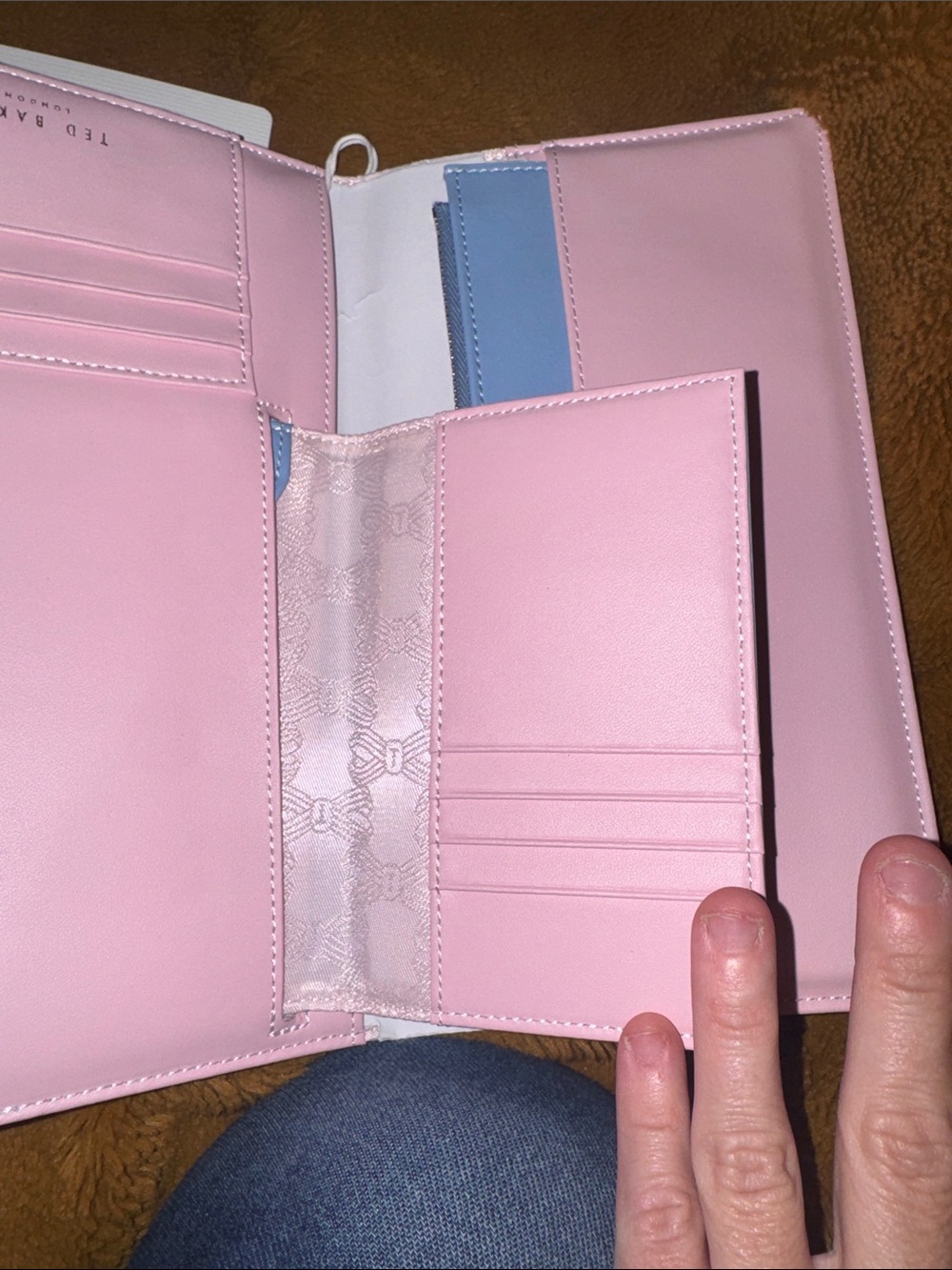 Ted Baker Blue Floral Slim Faux-Leather Wallet - Picture 7 of 7